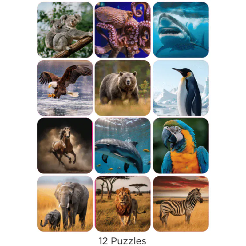 Watchitude Gift Click Blocks Magnetic 27 Piece Animal Puzzle