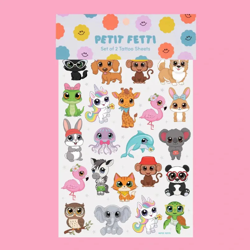 xo Fetti Big Eye Animal Temporarry Tattoos