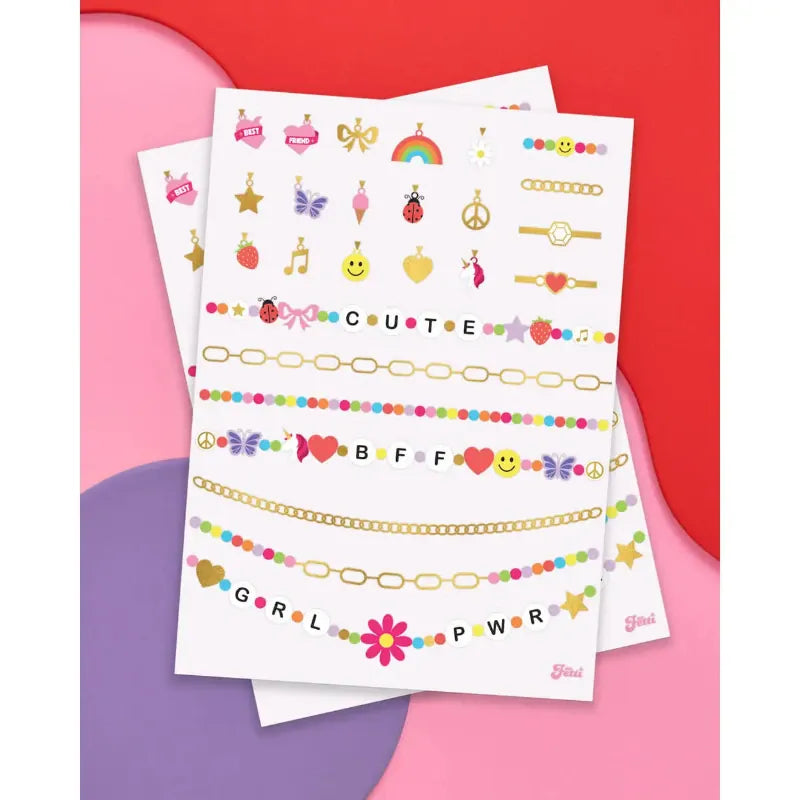 xo Fetti Charm Jewelry Temporary Tattoos