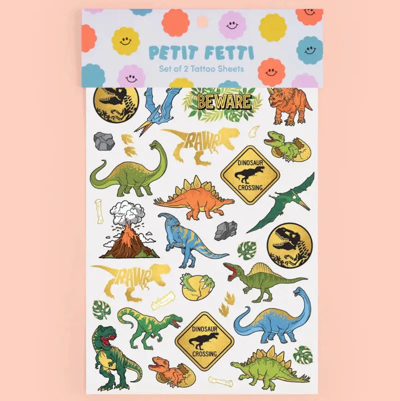 xo Fetti Dinosaur Temporary Tattoos