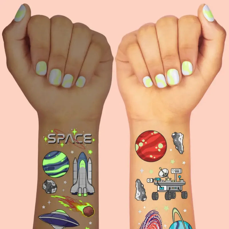 xo Fetti Far Out Temporary Glow Tattoos