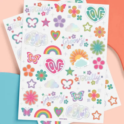 xo Fetti Groovy Rainbow Temporary Tattoos