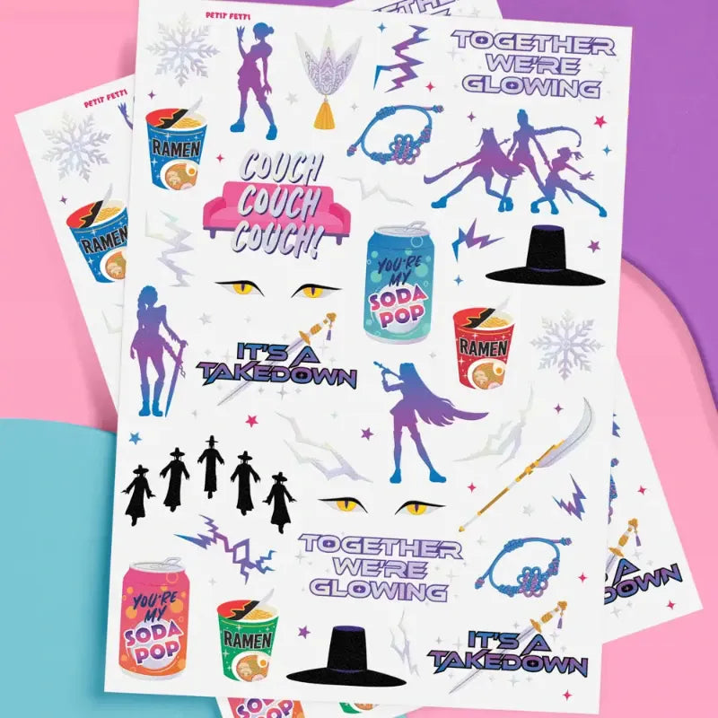 xo Fetti K Pop Temporary Iridescent Tattoos