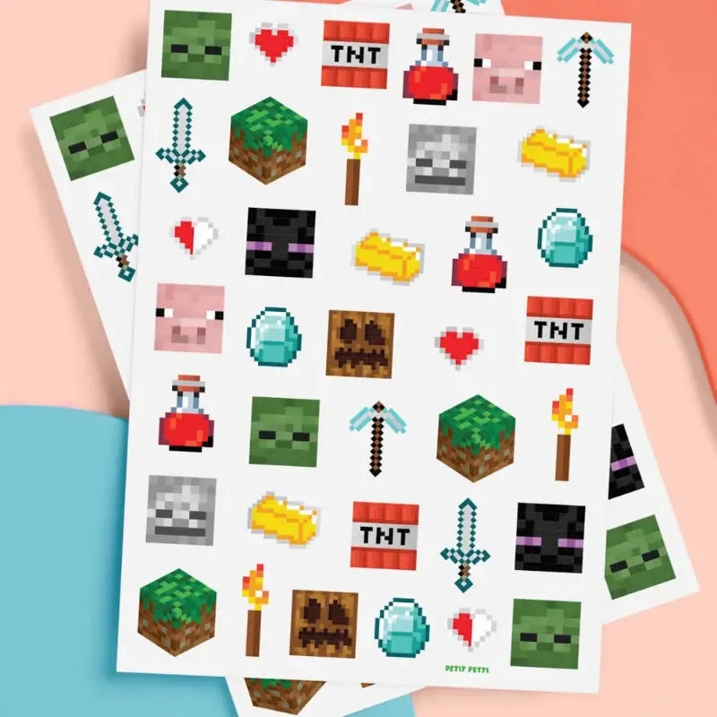 xo Fetti Minecraft Temporary Tattoos