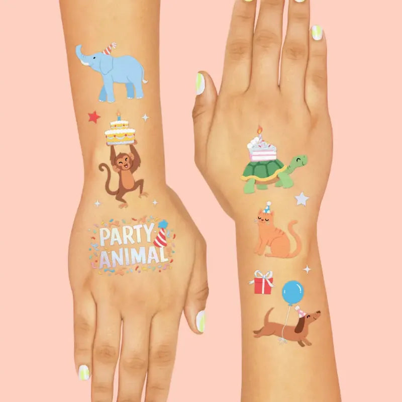 xo Fetti Party Animal Temporary Tattoos