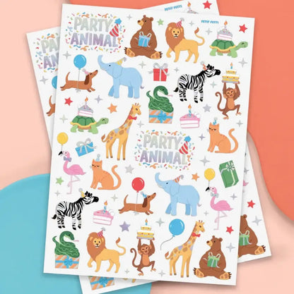xo Fetti Party Animal Temporary Tattoos
