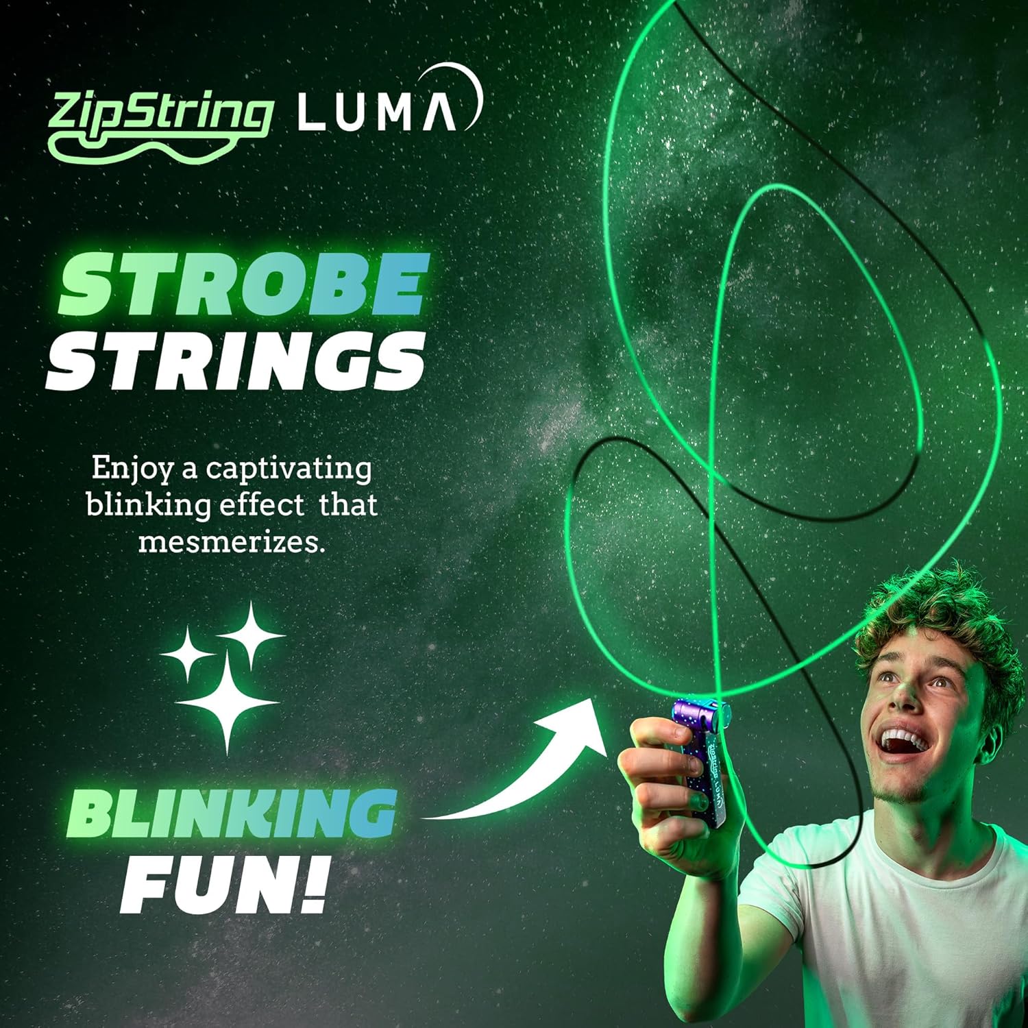 ZipString Fidget Toys ZipString - Luma 3 String Pack (Black & White)