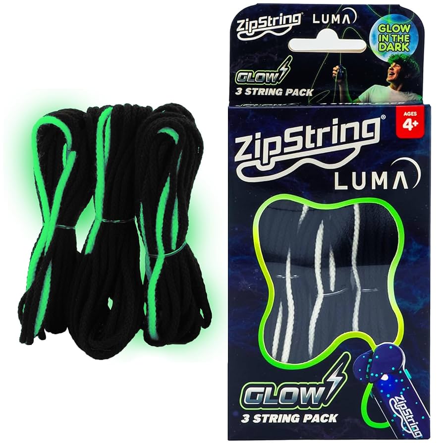 ZipString Fidget Toys ZipString - Luma 3 String Pack (Black & White)