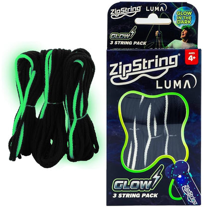 ZipString Fidget Toys ZipString - Luma 3 String Pack (Black & White)