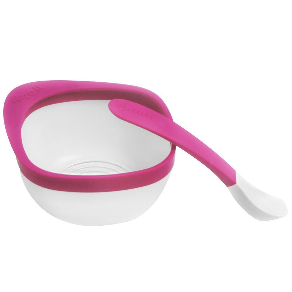 Zoli Accessories Mash Bowl & Spoon Feeding Kit - Pink